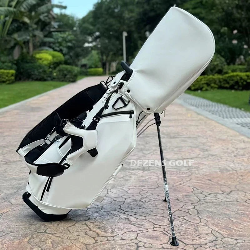 NEW Fashion White/Balck/Gray Carbon fiber Standbag Golf Bag
