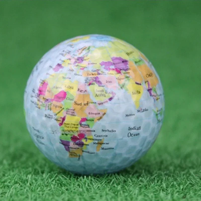 10pcs Golf Balls Coin Pattern Euro/Pound/Dollar Pattern Globe Crystal Ball Random Pattern TX012