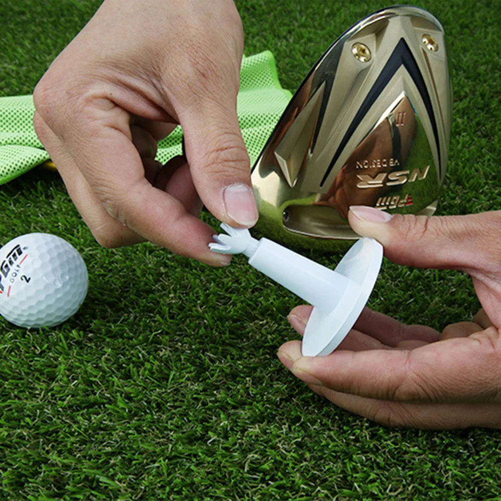 Adjustable Golf Tees Golf Essential Accessories Unbreakable & Durable Reusable Home Golf Tees - 2 Pack White