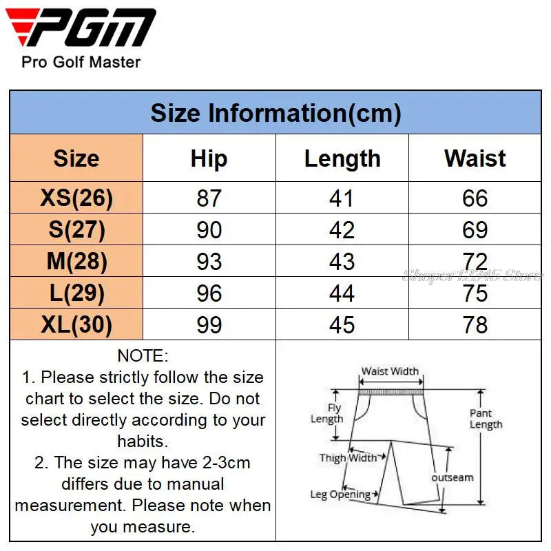 Pgm Summer Golf Shorts For Women Waterproof Sports Casual Golf Skirt Ladies Quick-Dry Breathable Short Trousers XS-XL