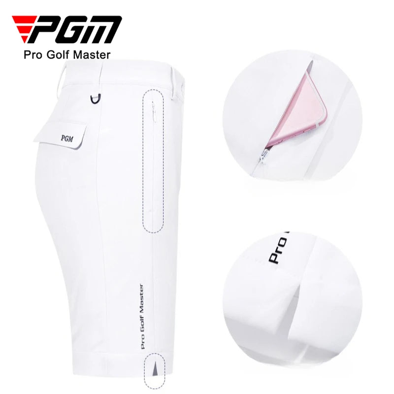 PGM Women Golf Shorts Summer Waterproof Elastic Split Pants Legs Five Leg Pants Sportswear KUZ129