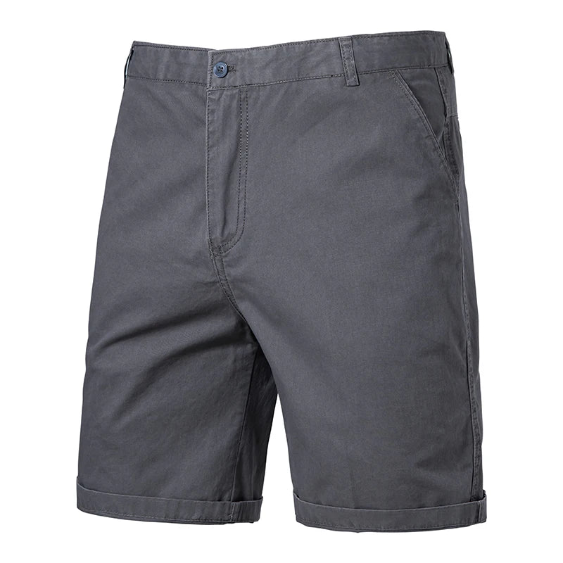 Summer Men Cotton Golf Shorts Dress Shorts Lightweight Quick Dry Casual Work Shorts Man Flat Front Hiking Shorts with 4 Pockets