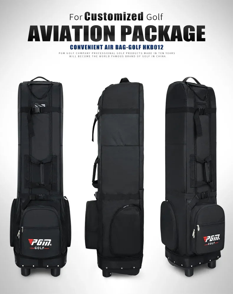 PGM Golf Aviation Bag Waterproof Travel With Wheels Large Capacity Storage Practical Foldable Airplane Ball Bags HKB012