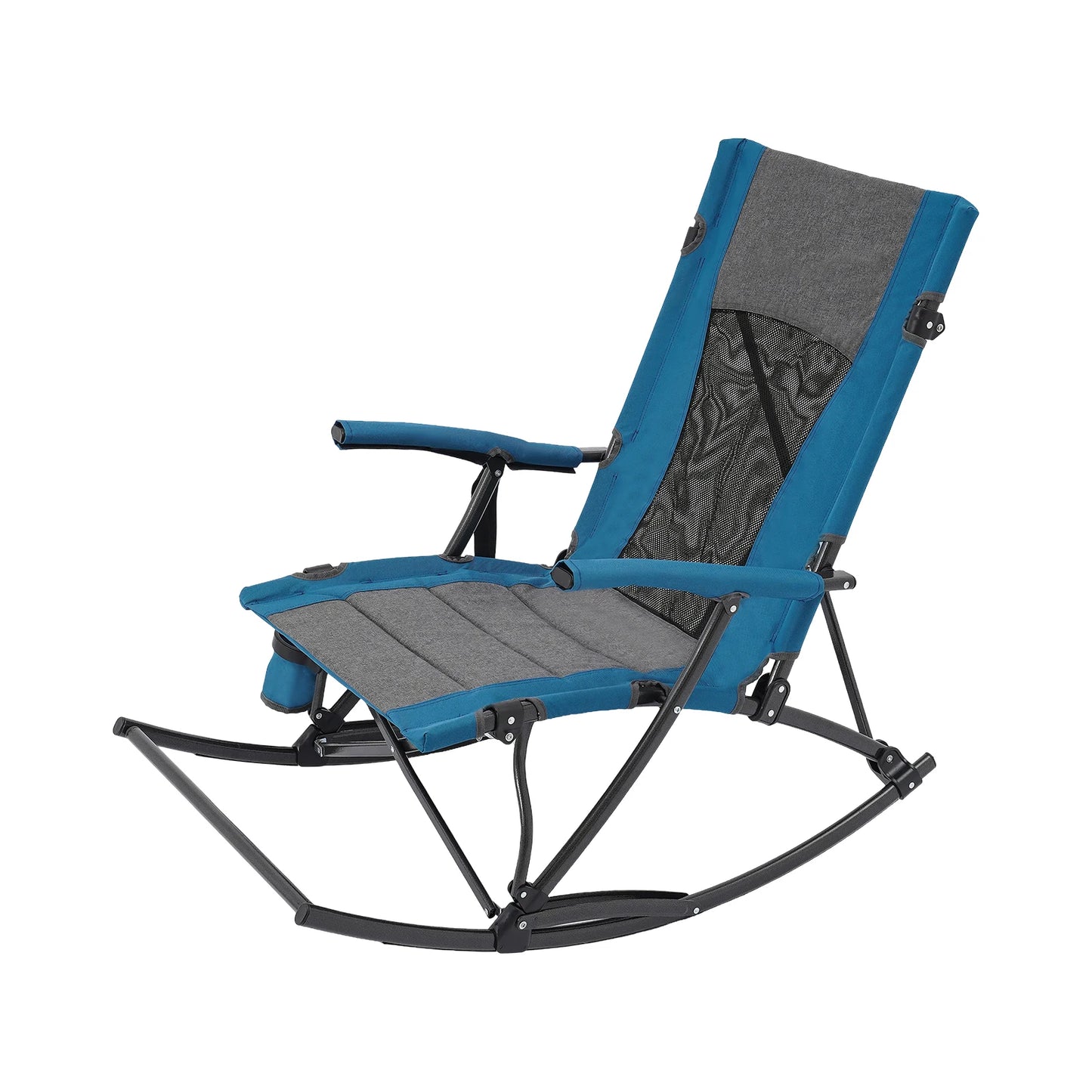 Foldable Rocking Camping Chair for Traveling, Terraces, Porches, Lawns, Gardens, Patios, Backyards, BBQs, Beaches, etc