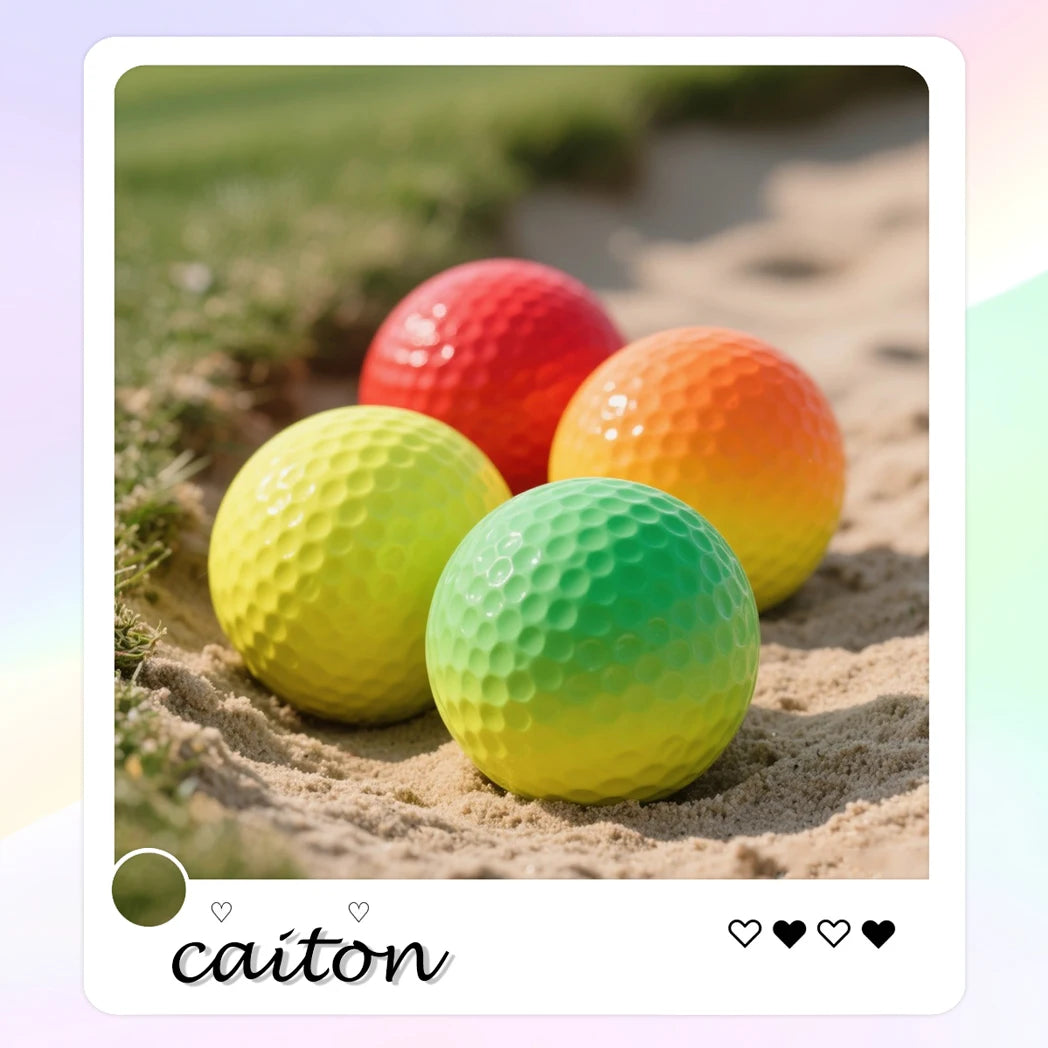 Caiton 12/3PCS Pro Gradient Golf Balls – 2-Layer Soft Balls Add 40+ Yards, Great for Practice, Training, Game or Gift