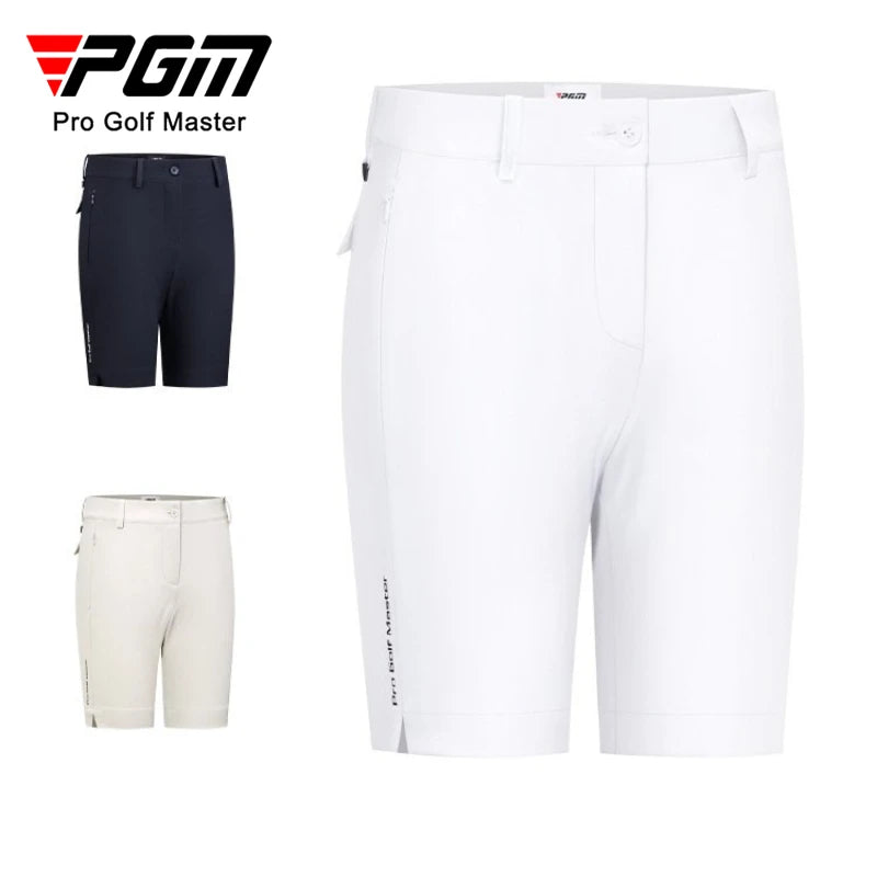 PGM Women Golf Shorts Summer Waterproof Elastic Split Pants Legs Five Leg Pants Sportswear KUZ129