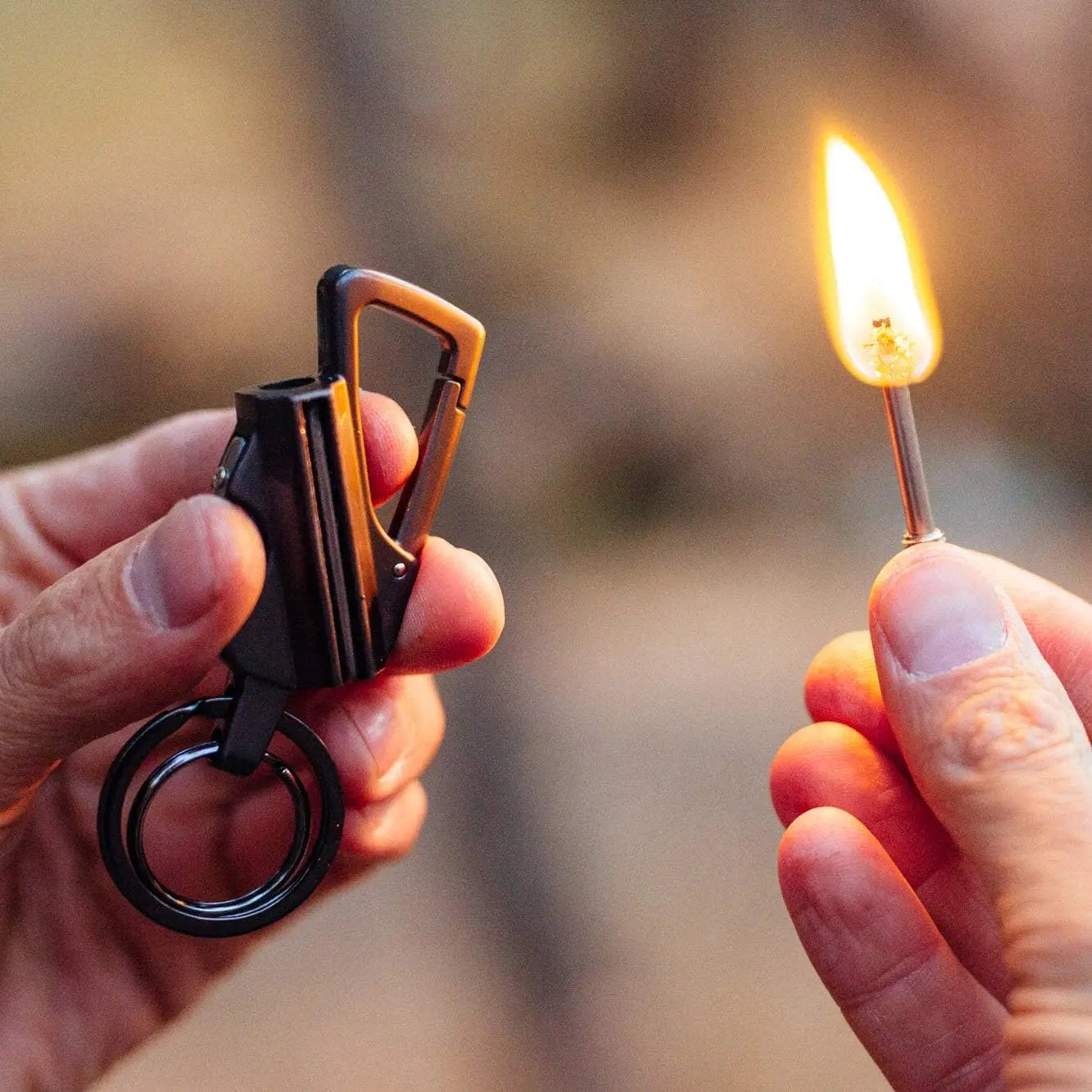 Reusable Fire Starter & Bottle Opener Keychain, Waterproof Survival Tool for Camping and Emergencies
