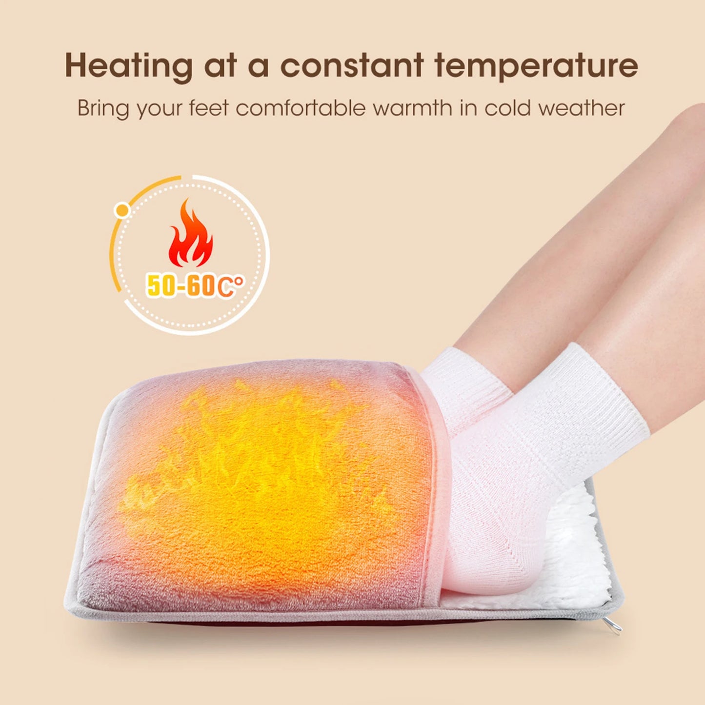 USB Heating Pad Winter Electric Foot Heating Pad Household Foot Warming Mat Gift for Women & Men