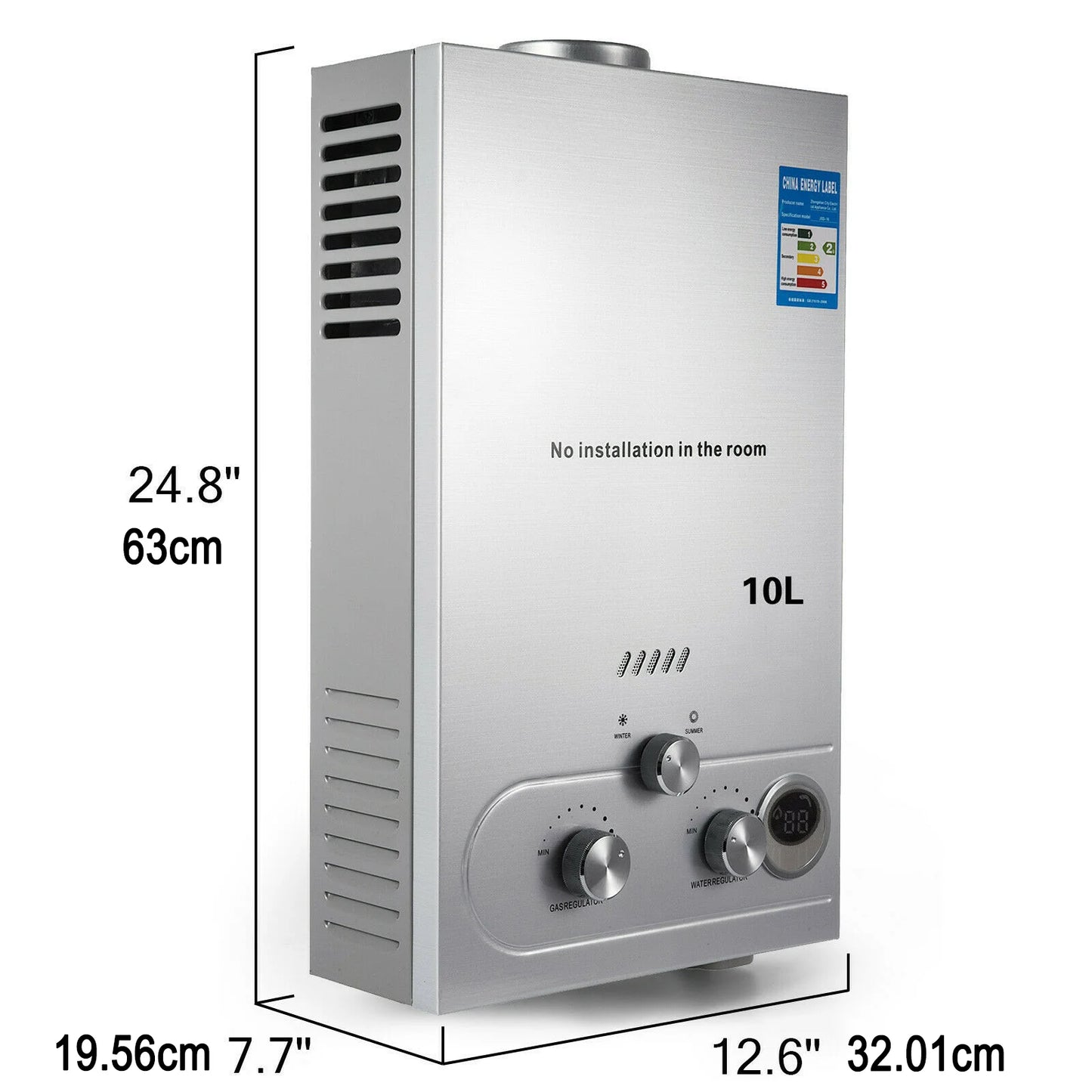 VEVOR LPG Gas Hot Water Heater 6L/8L/10L/12L/16L/18L  Boiler Home Appliance Water Heater With Shower Kit  For Home or Camping