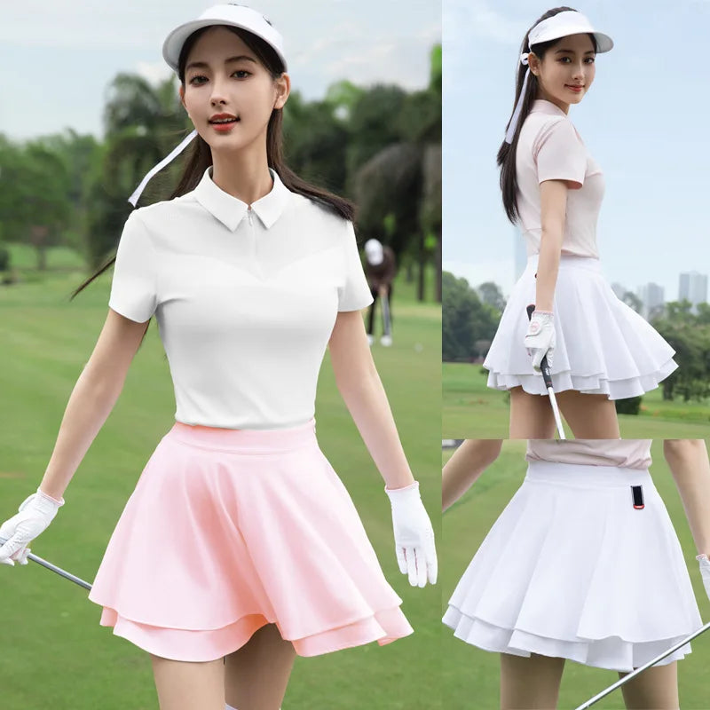 PGM Women's Golf Skirt Spring Summer Tennis Underpants Skirts QZ113