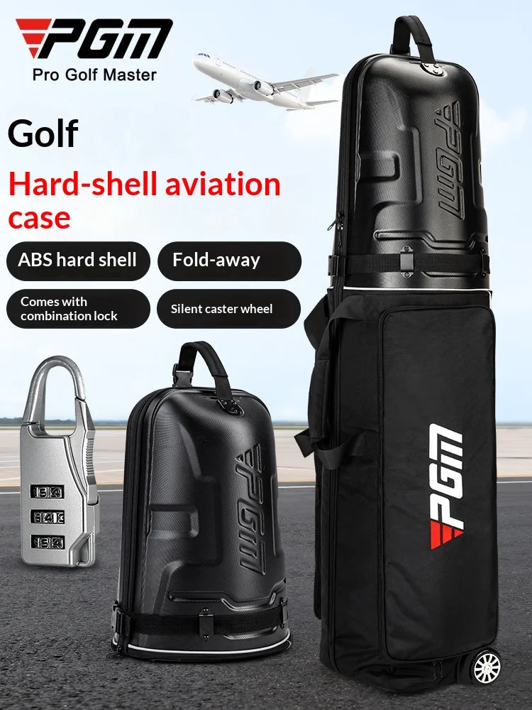 PGM Golf Hard Shell Aviation Bag Men's and Women's Air Transport Bag Waterproof Travel Strap Tugboat Bag Protective Cover HKB020