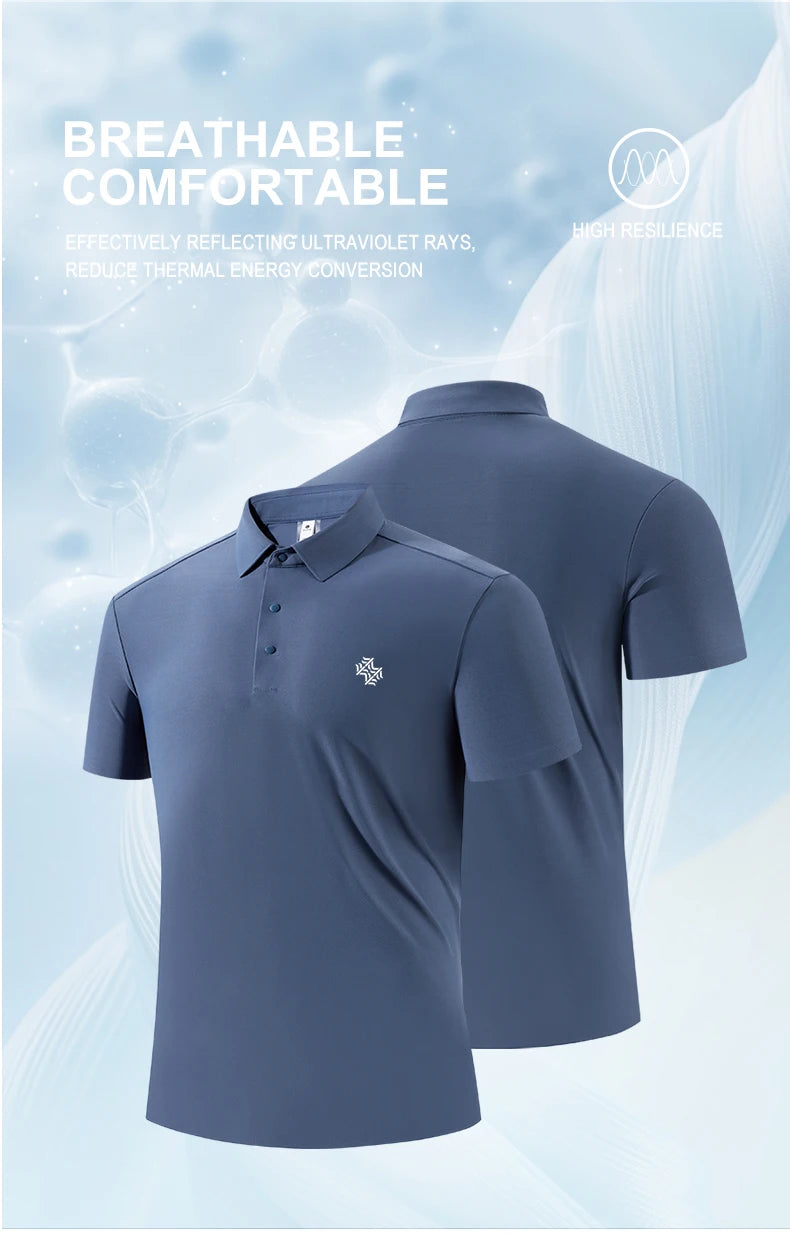 SBWL High quality gym new light fast dry elastic high quality outdoor sports golf running sports POLO shirt fashion casual shirt