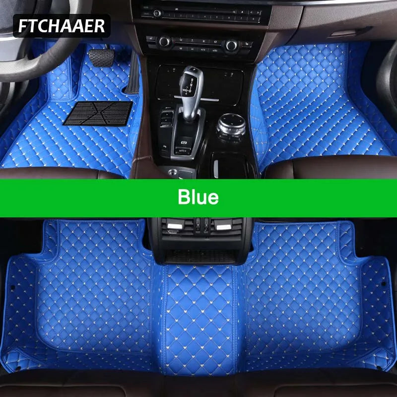 FTCHAAER Custom Car Floor Mats For VW Golf Sportsvan Auto Carpets Foot Coche Accessorie