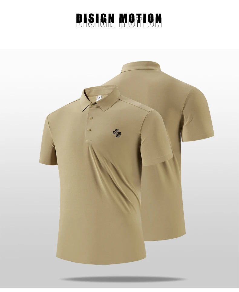 SBWL High quality gym new light fast dry elastic high quality outdoor sports golf running sports POLO shirt fashion casual shirt