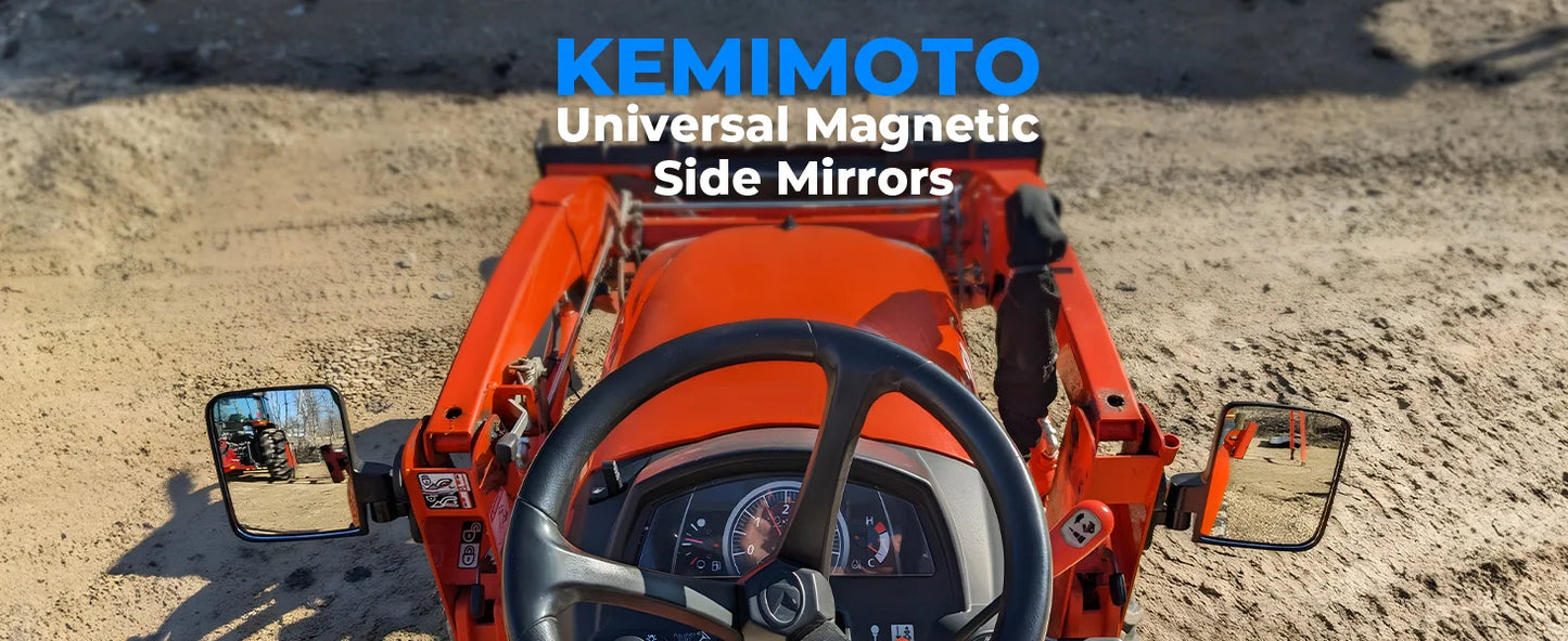 Magnetic Side Mirrors For Golf Cart Tractors Forklifts Lawn Movers Dozers Trucks For Club Car EZGO John Deere Kubota Toyota