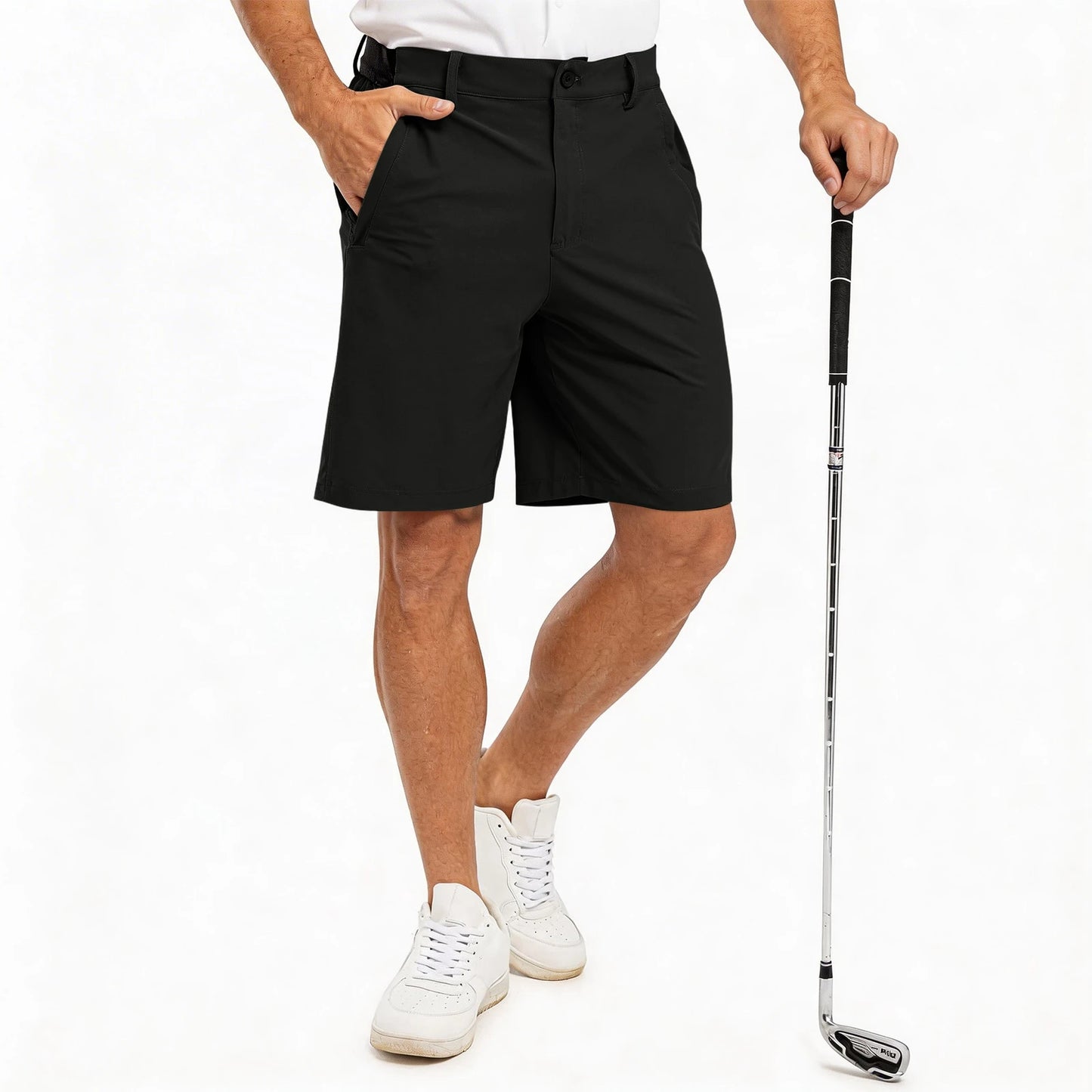 Men's Golf Shorts, Five-point Pants,Work And Casual Straight-leg Shorts, Lightweight Quick-drying Outdoor Sports Bermuda Shorts‌