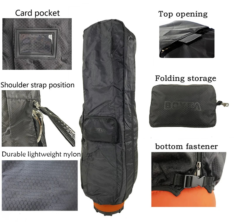 Golf Rain Cover Bag Waterproof and Dustproof Protable Foldable Golf Travel Cover Bag Light easy to carry