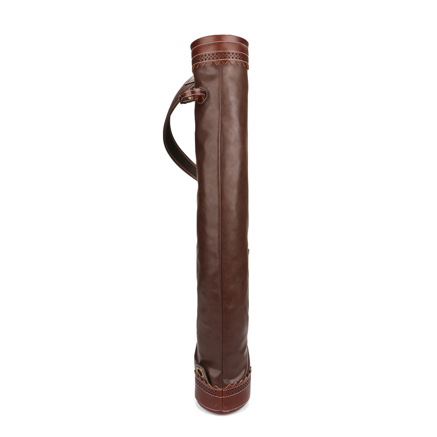 Tourbon Microfiber Leather Golf Club Carry Bag Vintage Pencil Style Sunday Bag for Driving Range Outdoor Brown