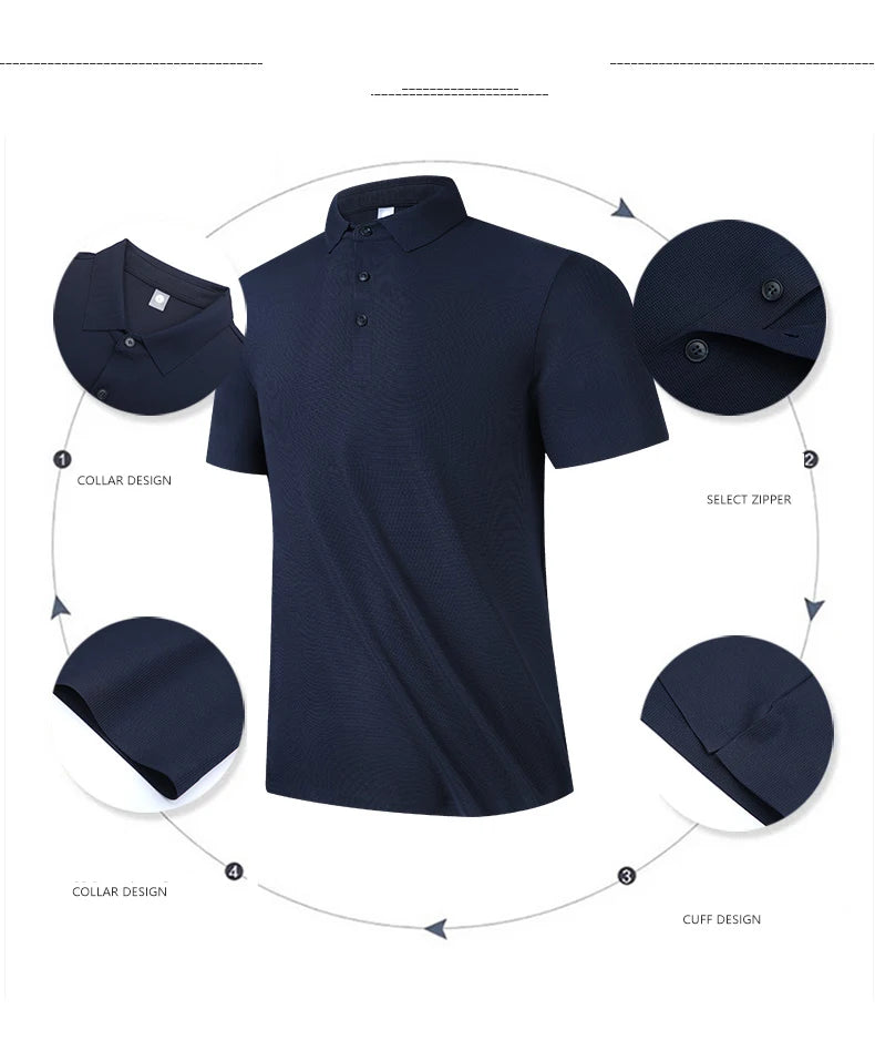 SBWL Seamless process High quality Men's tops shirt Popular tennis T-shirt Golf POLO shirt Quick drying Business casual Tees