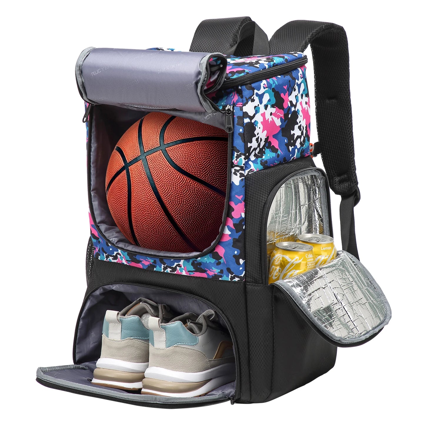 Basketball Backpack Sport Outdoor Football Volleyball Storage Bags with Separate Shoes Compartment Training Sports Backpack