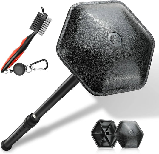 Golf Travel Bag support pole - Sturdy Aluminum Alloy Rod Support System With Club Brush