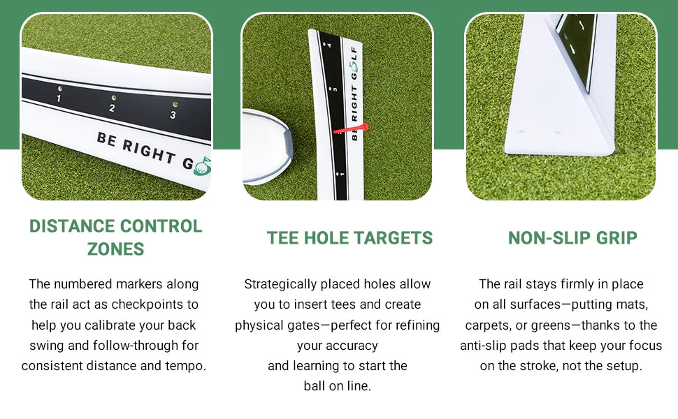 Putting Plane Rail-Portable Golf Putting Stroke Trainer for Indoor & Outdoor Use Golf Training Aid for Putting Improve Accuracy