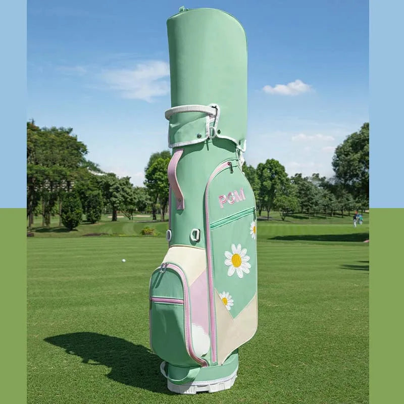 PGM Golf Bag Women's Stand Bag 5-Grid Insert Rod Hole Shoulder Strap Golf Bag Anti Splashing Water Ball Rod Bag QB188