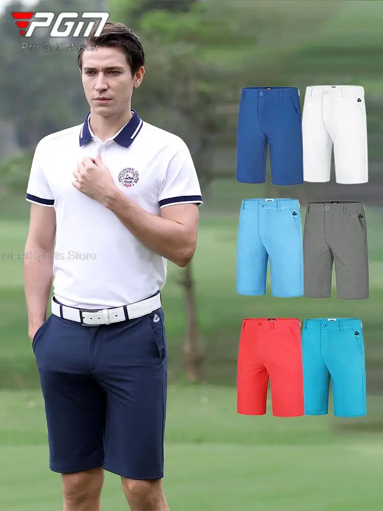 Pgm Golf Shorts Mens Summer Slim Fit Baseball Golf Shorts Sweatpants Male Elastic Sports Wear Fast Dry Casual Trousers 7 Colors
