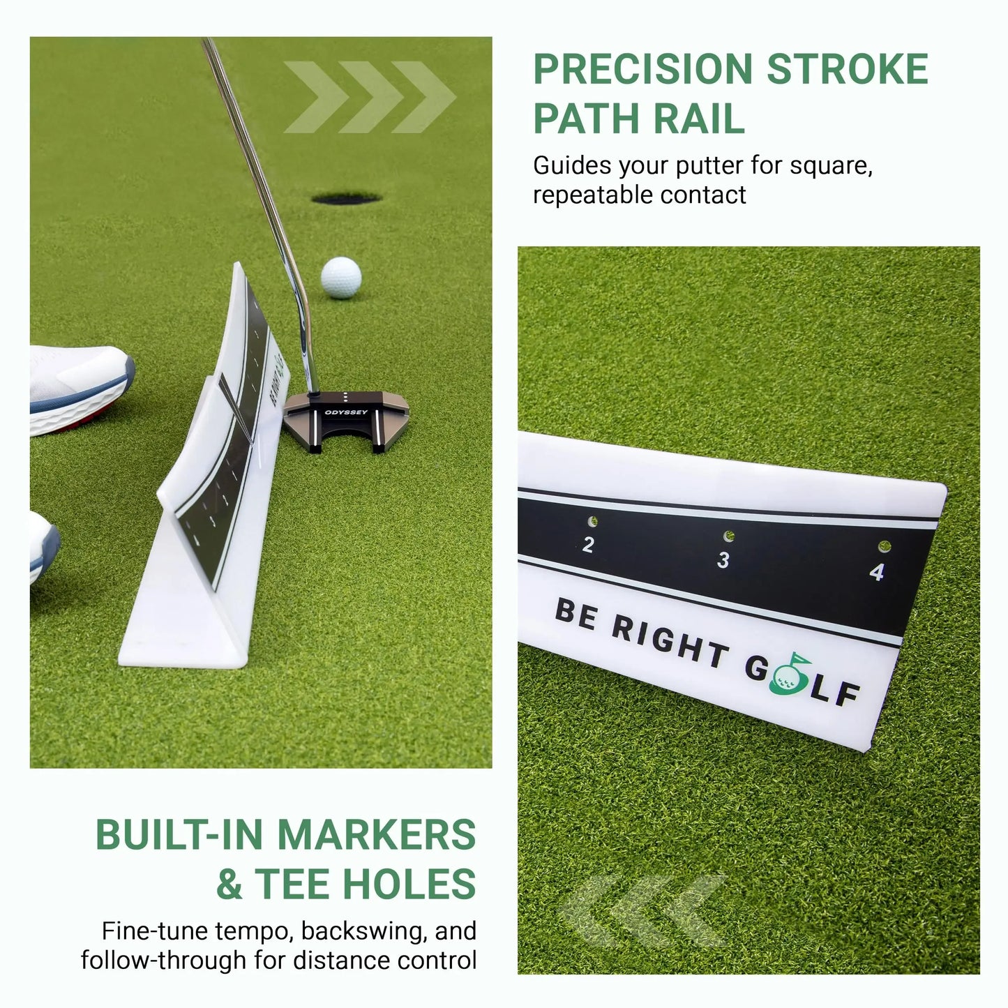 Putting Plane Rail-Portable Golf Putting Stroke Trainer for Indoor & Outdoor Use Golf Training Aid for Putting Improve Accuracy