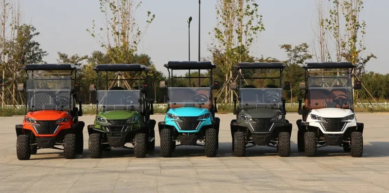 Top-of-the-line 4WD Golf Cart, 4x4 Aluminum Frame, Off-road CE Certified, Powerful Engine, MMC Professional Electric Golf Cart