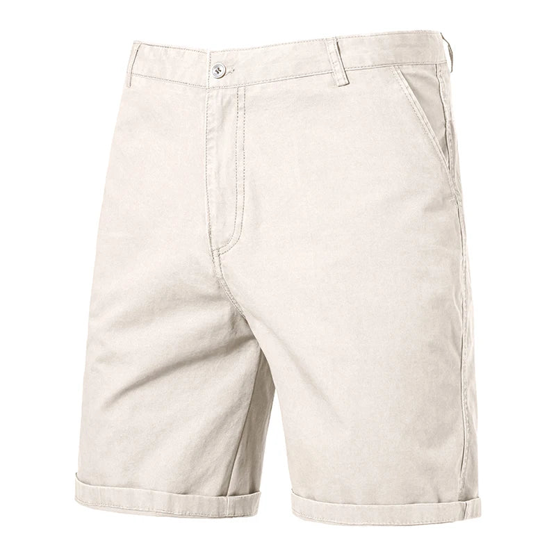 Summer Men Cotton Golf Shorts Dress Shorts Lightweight Quick Dry Casual Work Shorts Man Flat Front Hiking Shorts with 4 Pockets