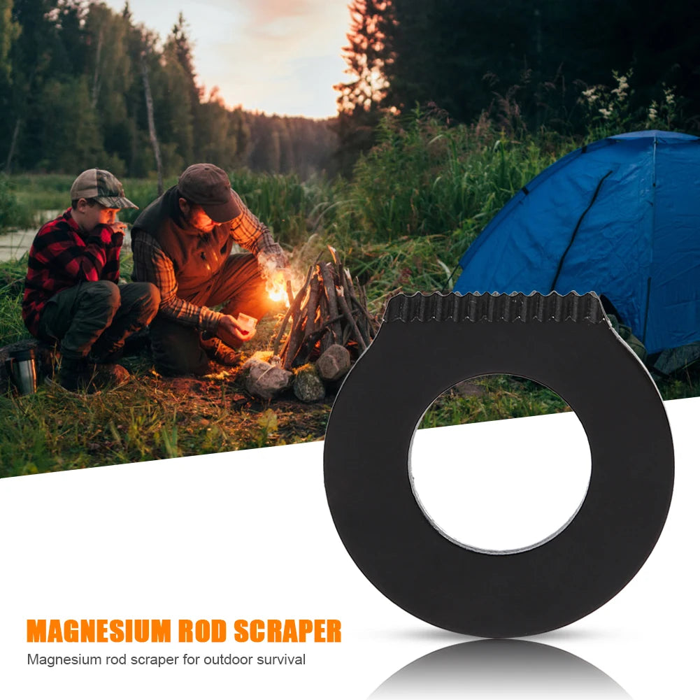 Outdoor Survival Camping Scraper Stainless Steel Scraper Stone Fire Starter Lighter Stone Fire Starter for Camping Hiking