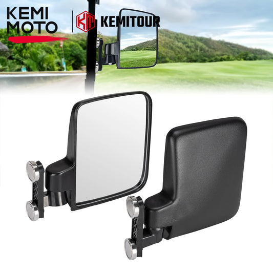 Magnetic Side Mirrors For Golf Cart Tractors Forklifts Lawn Movers Dozers Trucks For Club Car EZGO John Deere Kubota Toyota