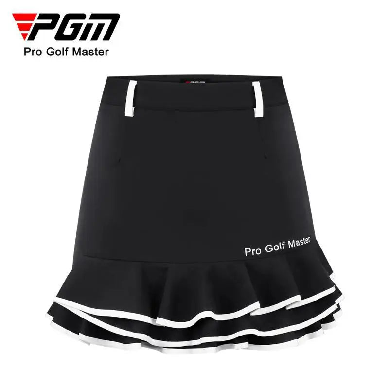 PGM Women Golf Short Skirt Quick Dry Breathable Ladies Girls Fashion Fishtail Skirts Black White XS QZ080