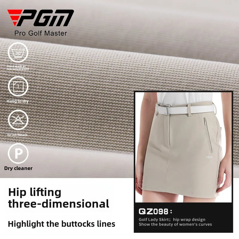 PGM Women Golf Skirt Summer Hip Wrap Breathable and Slimming QZ098