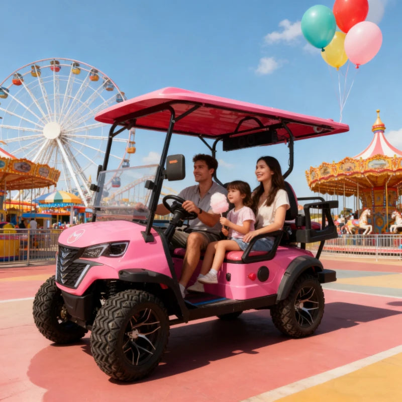 Top-of-the-line 4WD Golf Cart, 4x4 Aluminum Frame, Off-road CE Certified, Powerful Engine, MMC Professional Electric Golf Cart