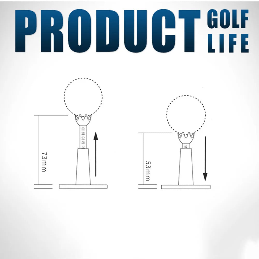 Adjustable Golf Tees Golf Essential Accessories Unbreakable & Durable Reusable Home Golf Tees - 2 Pack White