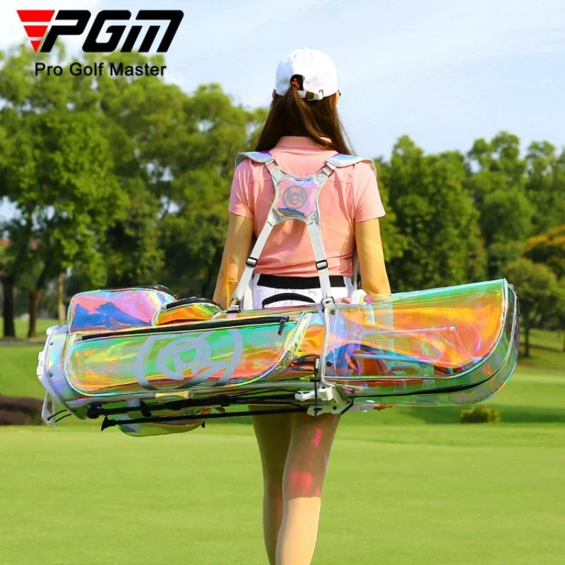 PGM Golf Bracket Bags Women Portable Club Pack Waterproof Lightweight Bright Transparent Put All Sets Clubs QB131