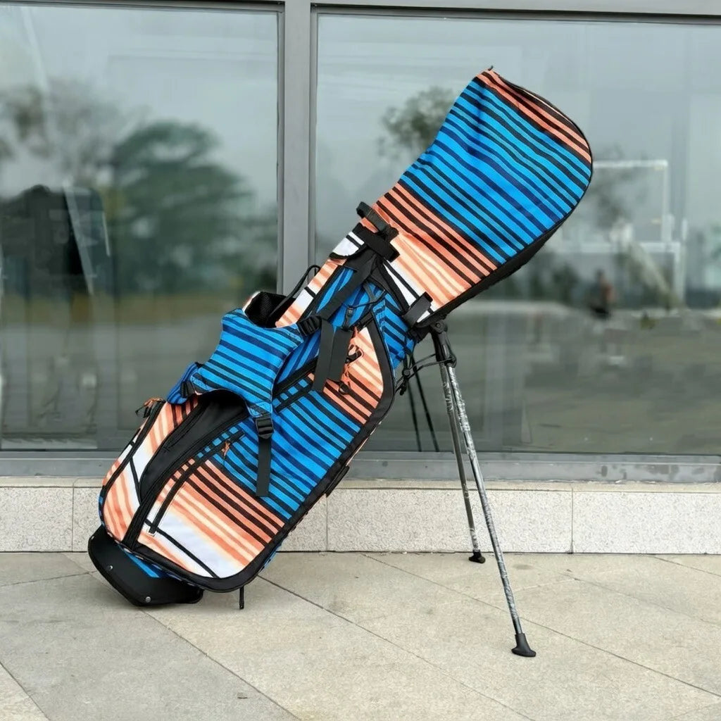 DEZENS Men's/Women's High Quality Lightweight Canvas Professional Golf Stand Bag Bracket Caddy Bag Golf Bag