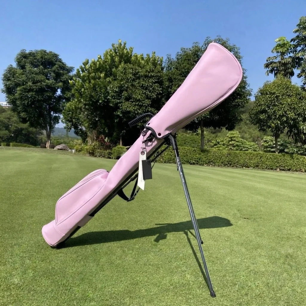 DEZENS NEW Golf Stand Bag White/Black/Pink PU Waterproof portable Golf Bag Golf half bag