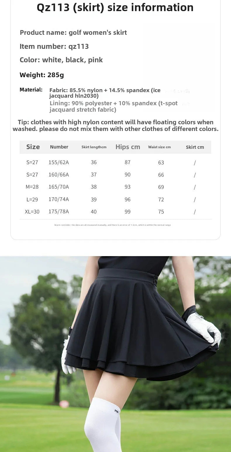 PGM Women's Golf Skirt Spring Summer Tennis Underpants Skirts QZ113
