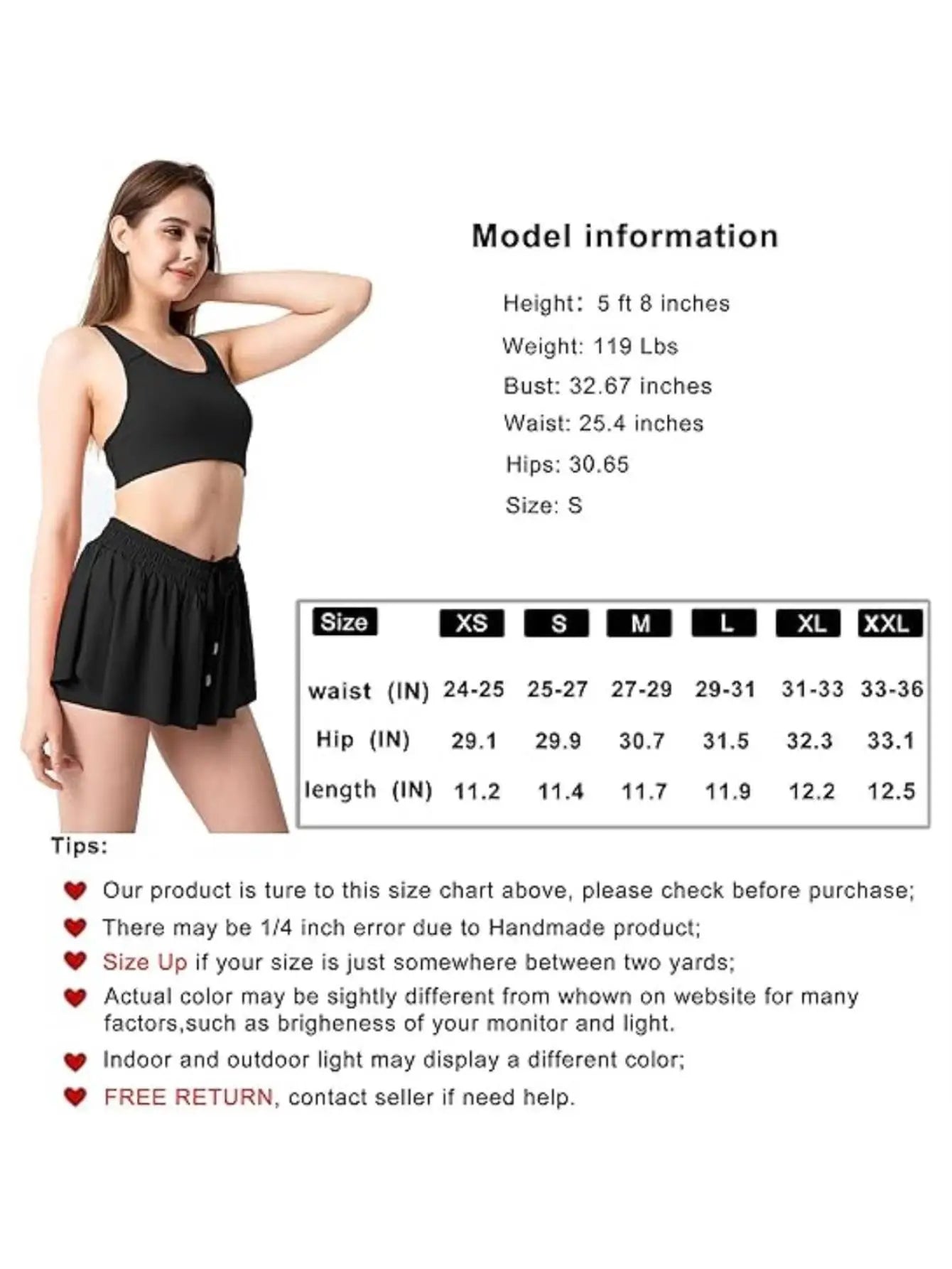 Women's 2-in-1 Tennis Skirt with Pockets, High Waisted Running Golf Skort, Breathable Pleated Fitness Shorts for Summer Sports