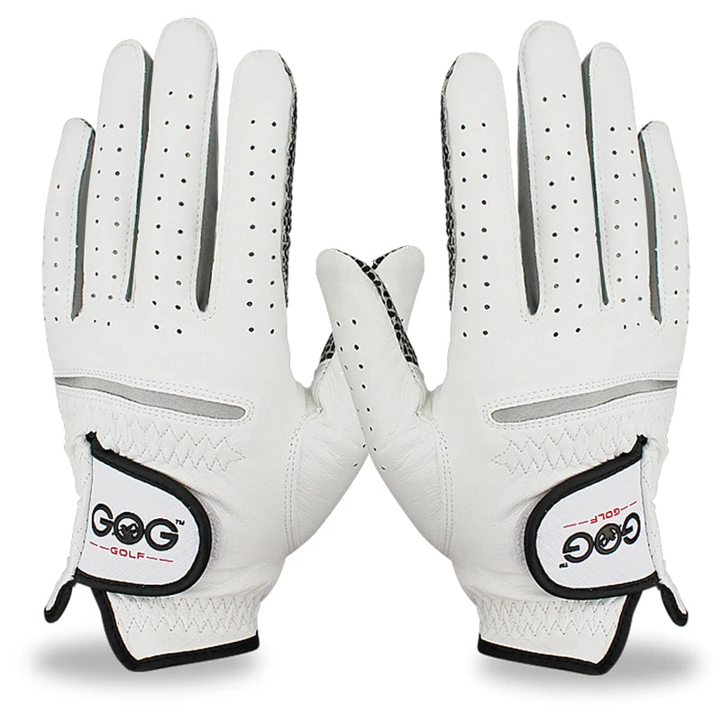 10pcs/5Pairs Golf Gloves Genuine Sheepskin leather Men Non-slip Sports gloves Left Right Hand For Golfer Men's Breathable