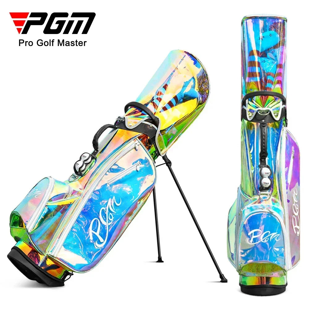 PGM Portable Golf Bags,Large Capacity Lightweight Golf Standard Ball Bags,Waterproof Colorful Women's Golf Stand Bag QB063