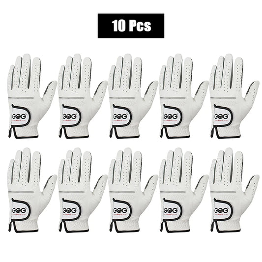 10pcs/5Pairs Golf Gloves Genuine Sheepskin leather Men Non-slip Sports gloves Left Right Hand For Golfer Men's Breathable