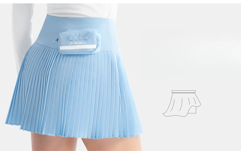 PGM Women's Golf Skirt Summer Anti Walk Light Speed Dry A-line Sports Pleated Skirts QZ103