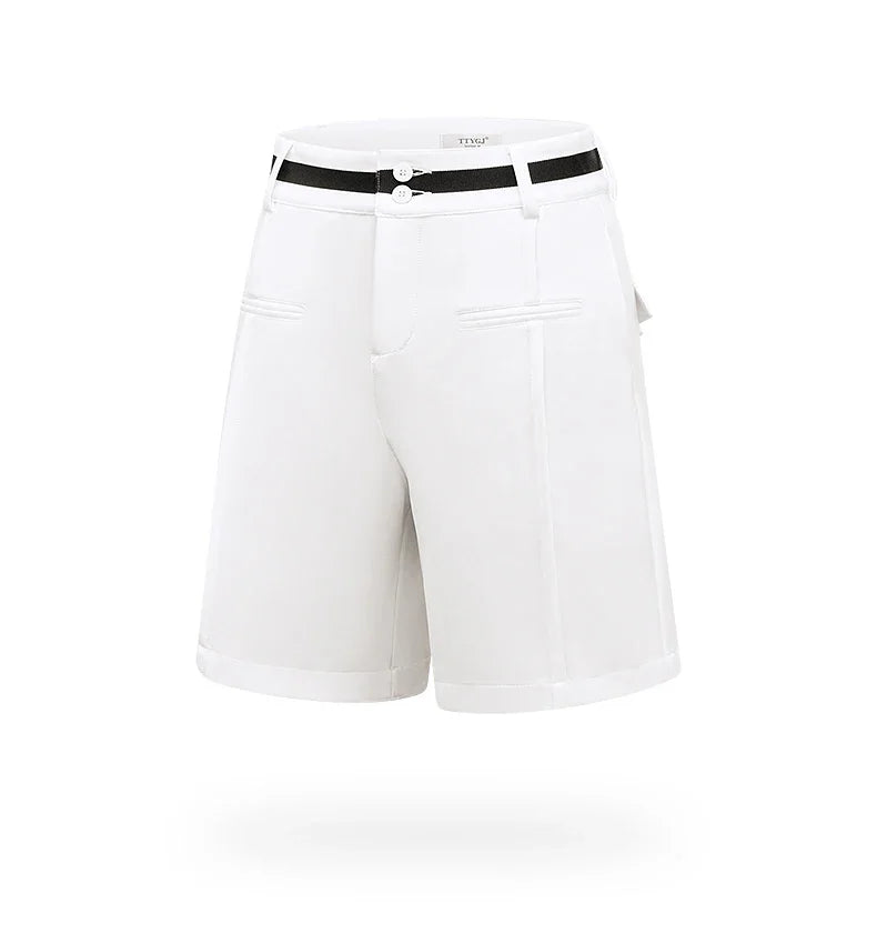 TTYGJ 2024 Summer New Golf Shorts Women Stretch Five-part Trousers Casual High Waist Sports OL Shorts Lady Golf Apparel