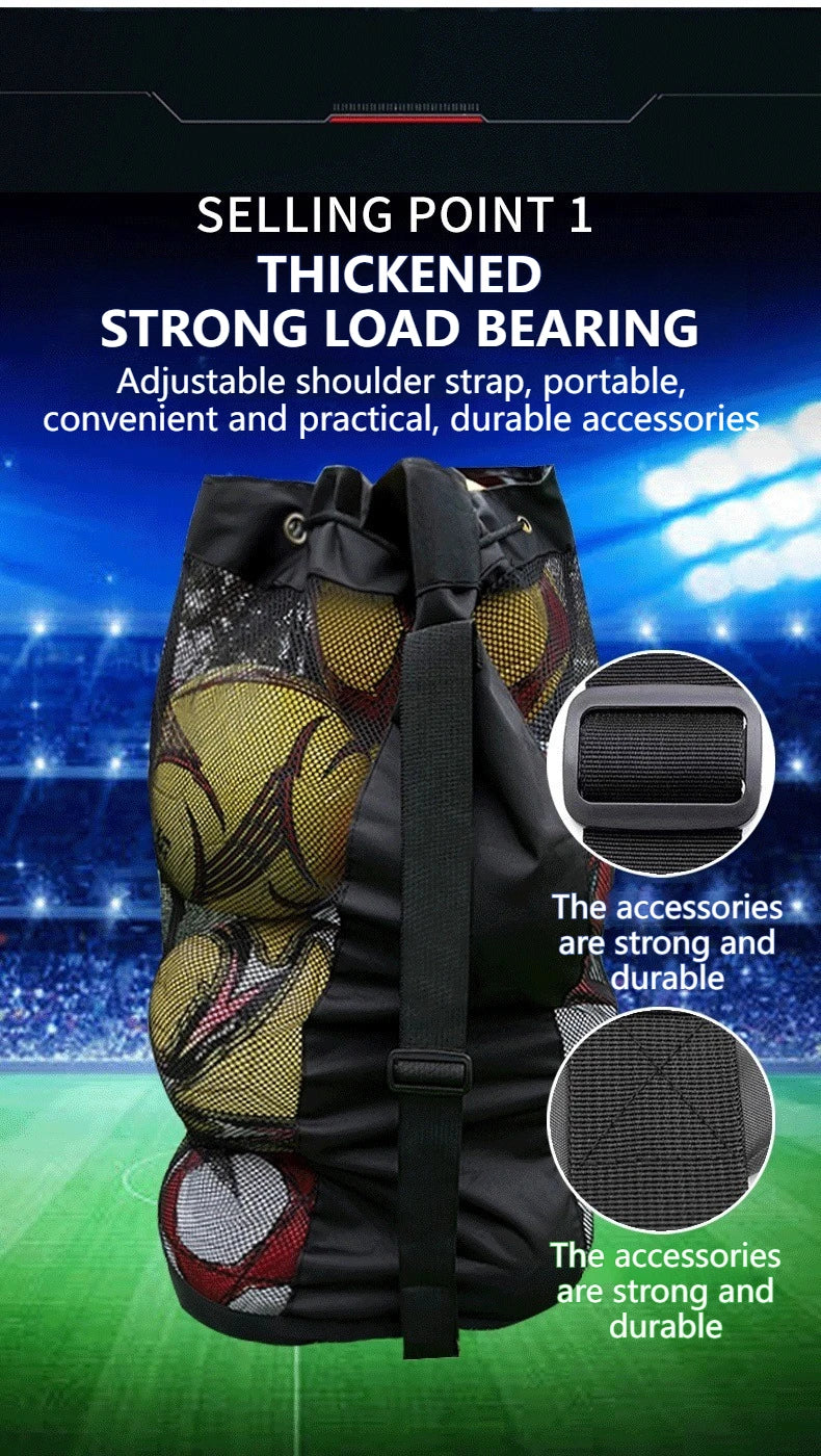 Loogdeel Large Capacity Storage Bag Football Volleyball Basketball Big Ball Pocket Sports Gear Bag Training Equipment Bag