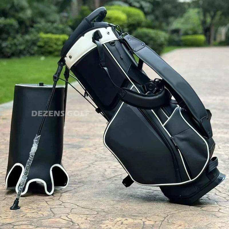 NEW Fashion White/Balck/Gray Carbon fiber Standbag Golf Bag