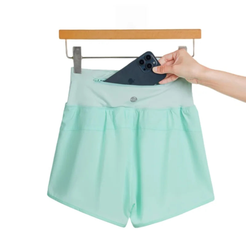 DRUR Sports Shorts Summer Lightweight 2 in 1 High Waist Gym Shorts With Pocket Golf Wear Women Running Short Pants Activewear